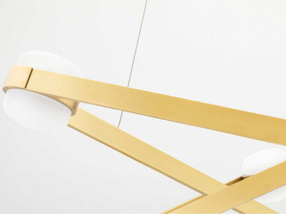 Hudson Valley Orbit 12-Light Aged Brass Integrated LED Geometric Sputnik Chandelier