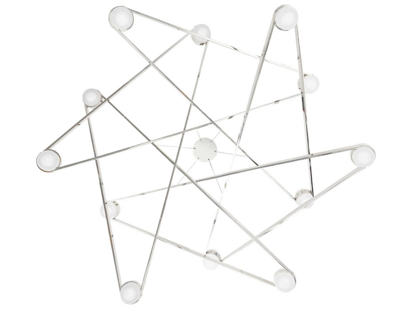 Hudson Valley 12-Light Orbit LED Chandelier in Polished Nickel