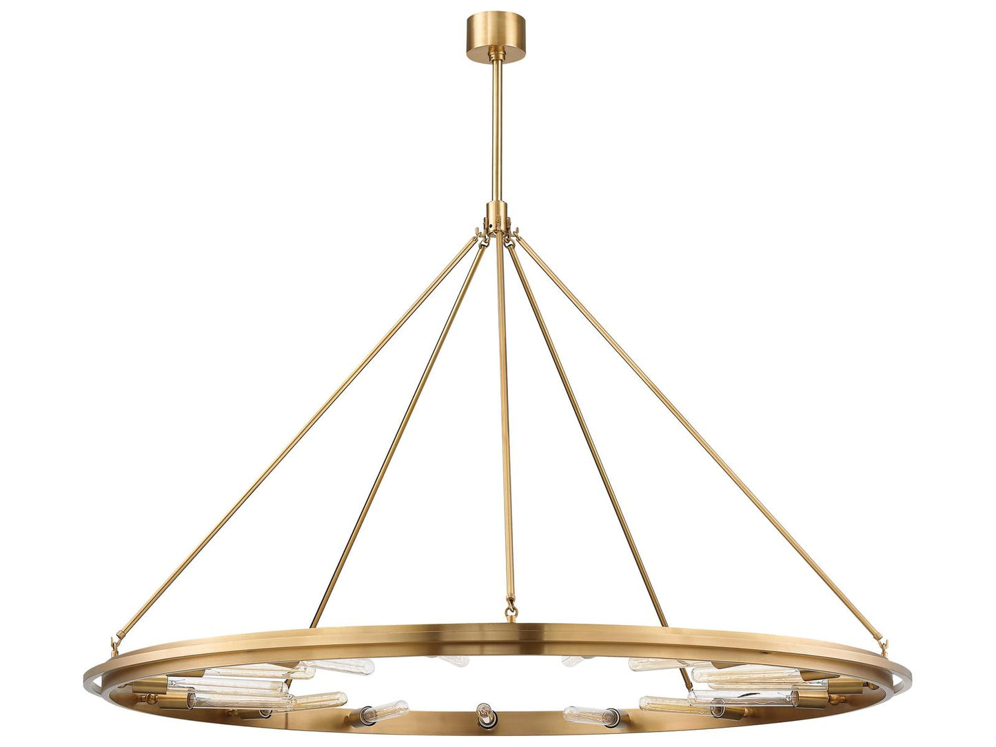 Hudson Valley Chambers 15-Light Round Chandelier in Aged Brass