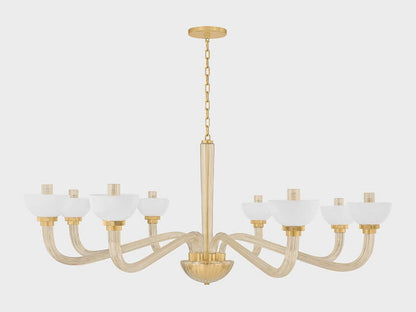 Hudson Valley 8-Light St. Lawrence Chandelier in Aged Brass