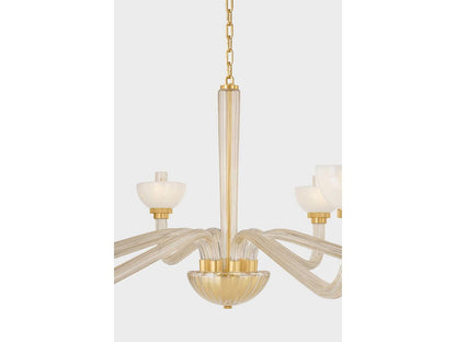 Hudson Valley 8-Light St. Lawrence Chandelier in Aged Brass