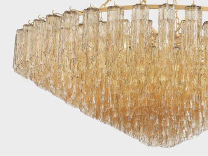 Hudson Valley Watertown 33-Light Aged Brass Chandelier with Tronchi Glass