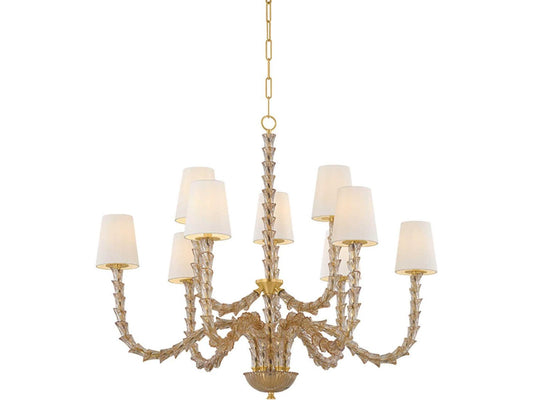 Hudson Valley Calumet 9-Light Aged Brass Chandelier