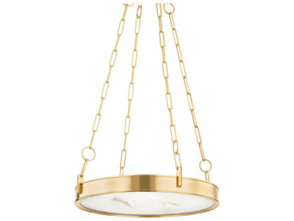 Hudson Valley Kirby 1-Light Aged Brass LED Round Chandelier
