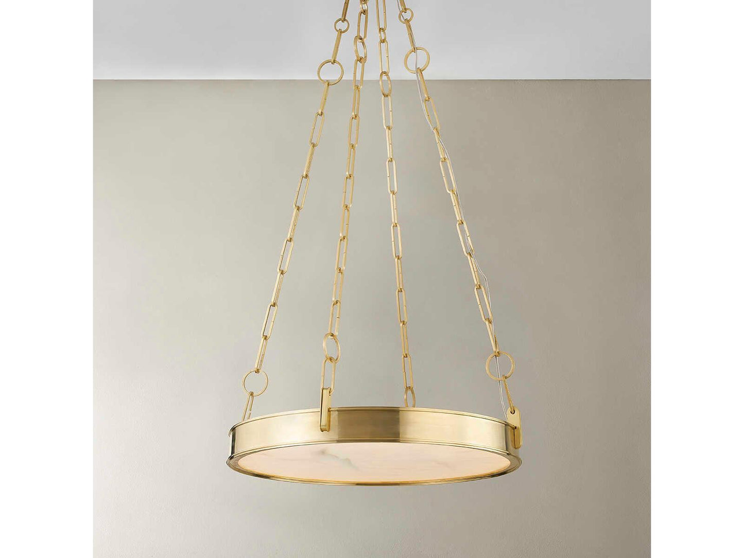 Hudson Valley Kirby 1-Light Aged Brass LED Round Chandelier