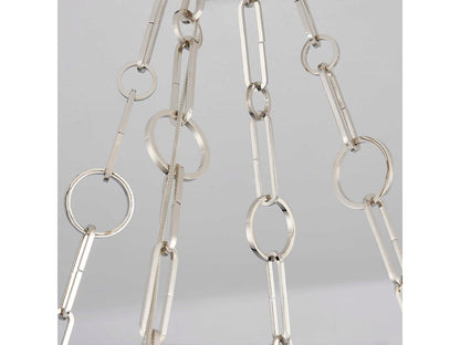 Hudson Valley Kirby LED Round Chandelier in Polished Nickel with White Alabaster