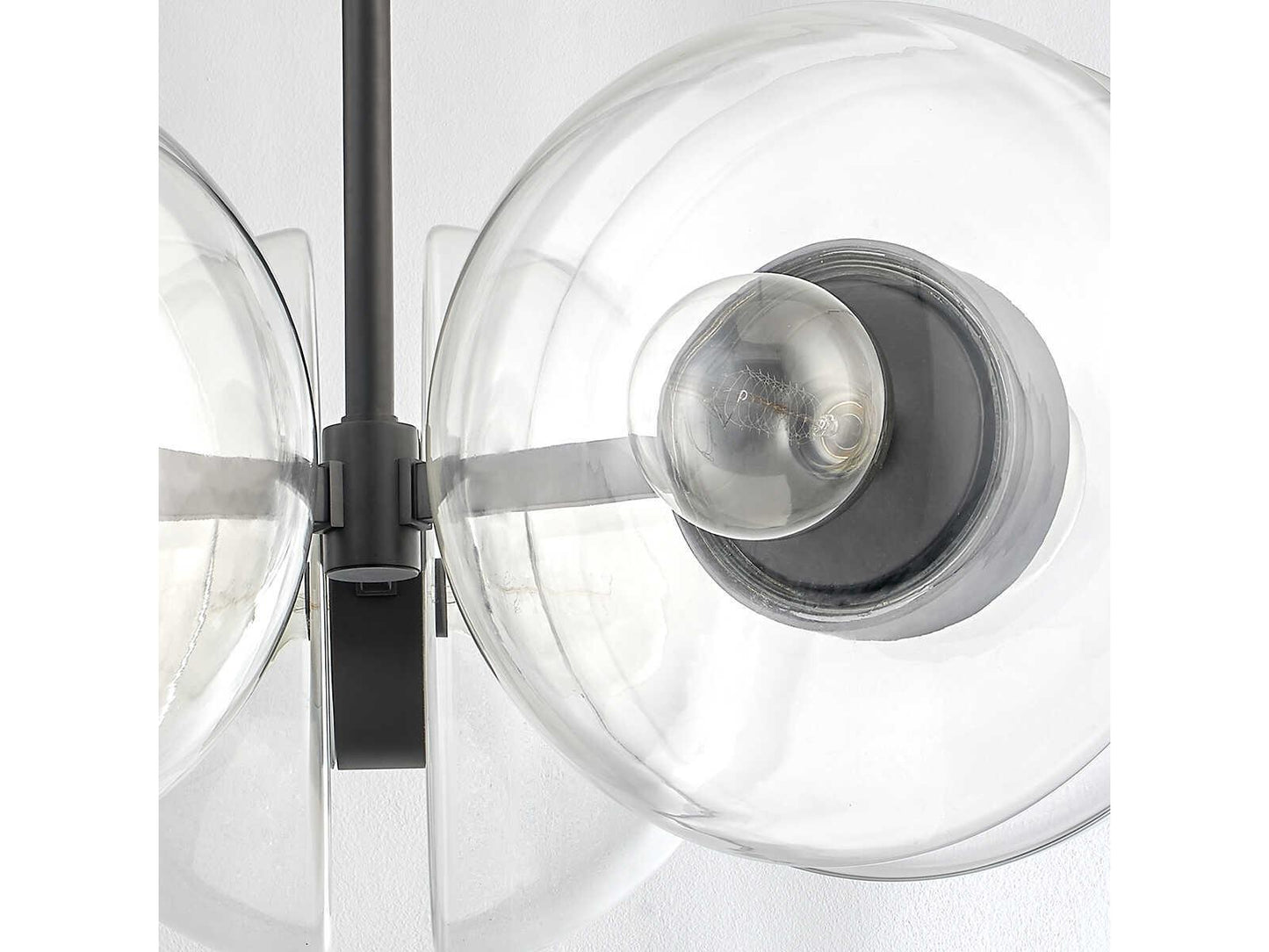 Hudson Valley Kert 6-Light Round Chandelier in Black Brass with Clear Glass