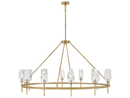 Hinkley Ana 12-Light Extra Large Candelabra Chandelier in Heritage Brass