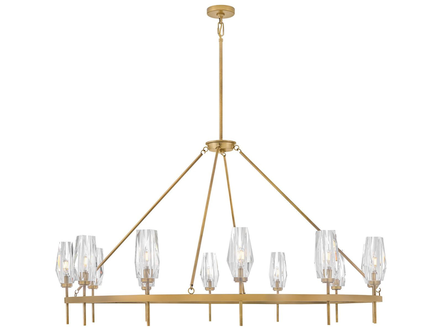 Hinkley Ana 12-Light Extra Large Candelabra Chandelier in Heritage Brass