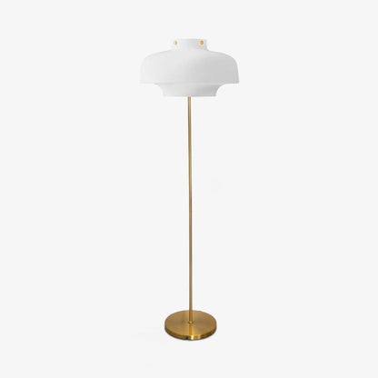 Meridian Floor Lamp ∅ 13.8″ x H 59″ / Dia 35cm x H 150cm / Gold & White / US Plug Floor lamp