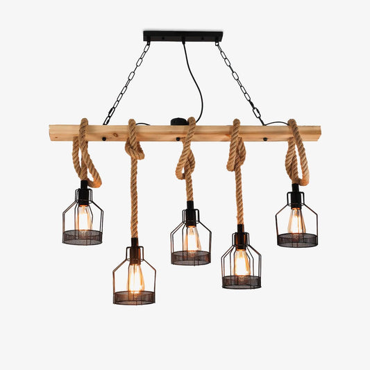 Hemp Rope Industrial Grenade Chandelier - Dazzlingmen