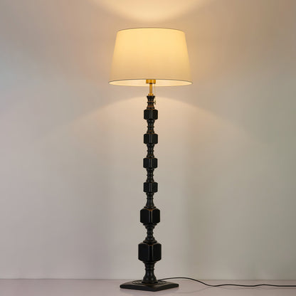 Hexas Floor Lamp ∅ 19.7″ x H 59.1″ / Black & White / US Plug Floor lamp