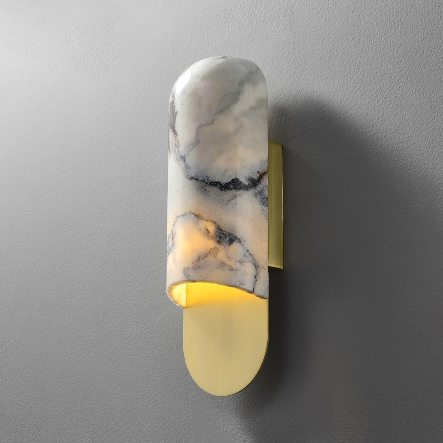 Hl Wall Sconce ∅ 3.8″ x H 17.4″ / Dia 12cm x H 34.8cm / White + Gold Wall lamp