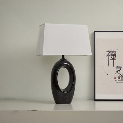 Hollow Oval Ceramic Table Lamp