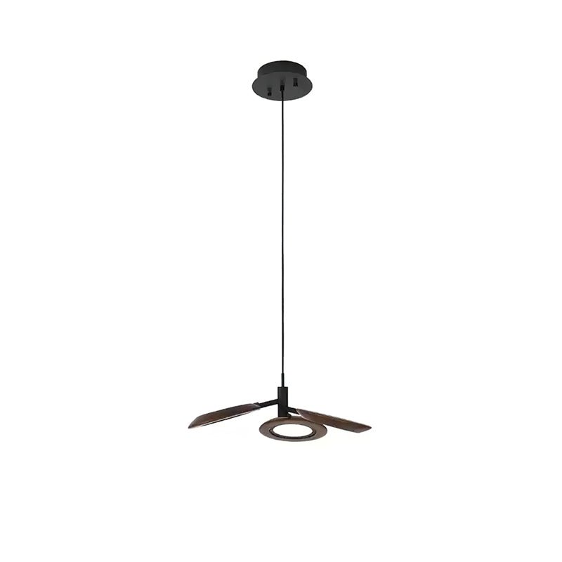 Hotaru Chandelier 1 head ∅ 19.7″ x H 59″ / Walnut Color / Warm Light Chandelier