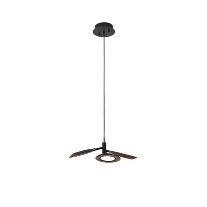 Hotaru Chandelier 1 head ∅ 19.7″ x H 59″ / Walnut Color / Warm Light Chandelier