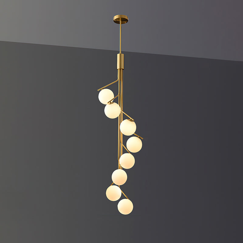 Hudson Branch Chandelier 8 Heads ∅ 17.5″ x H 61″/ Dia 44.5cm x H 155cm / Brass Chandelier