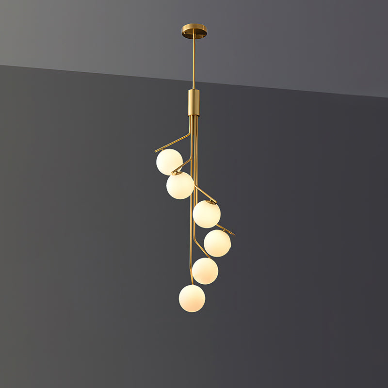 Hudson Branch Chandelier 6 Heads ∅ 17.5″ x H 48″/ Dia 44.5cm x H 122cm / Brass Chandelier