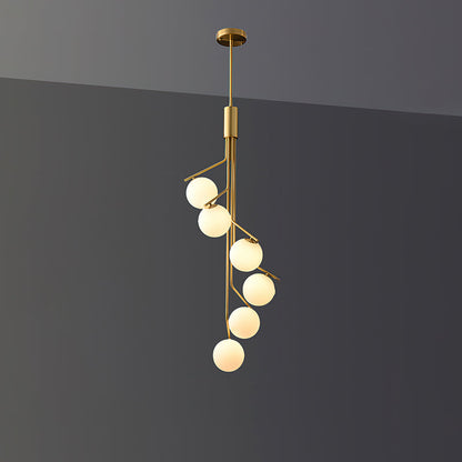 Hudson Branch Chandelier 6 Heads ∅ 17.5″ x H 48″/ Dia 44.5cm x H 122cm / Brass Chandelier