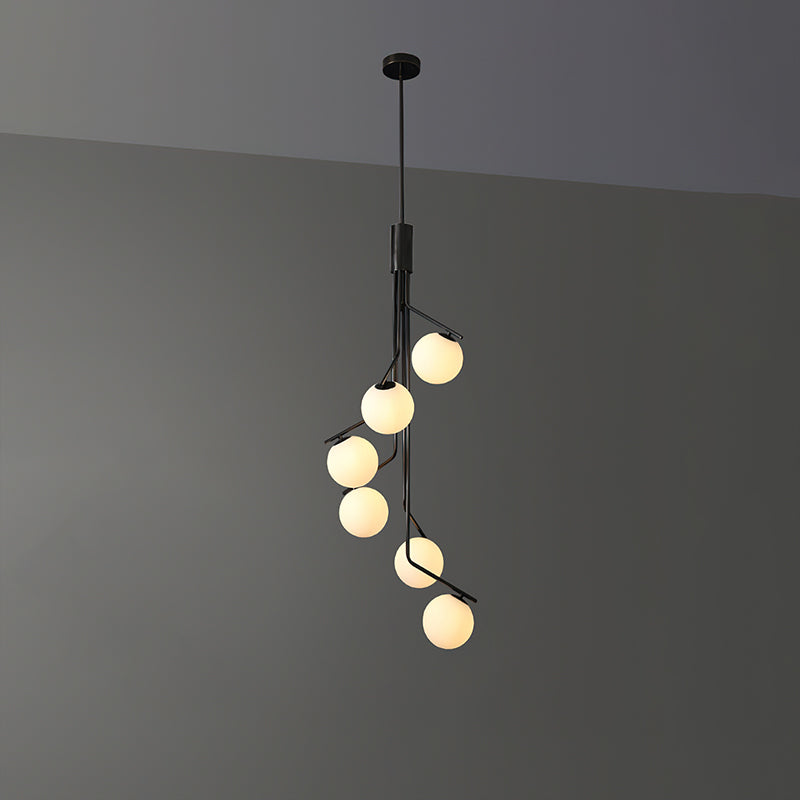 Hudson Branch Chandelier 6 Heads ∅ 17.5″ x H 48″/ Dia 44.5cm x H 122cm / Black Chandelier