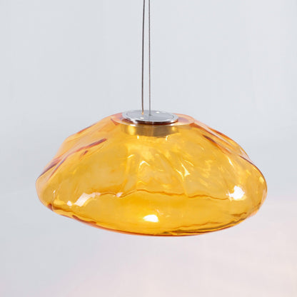 Blown Glass Random Pendant Light Dia 30cm x H 23cm / Amber Pendant light