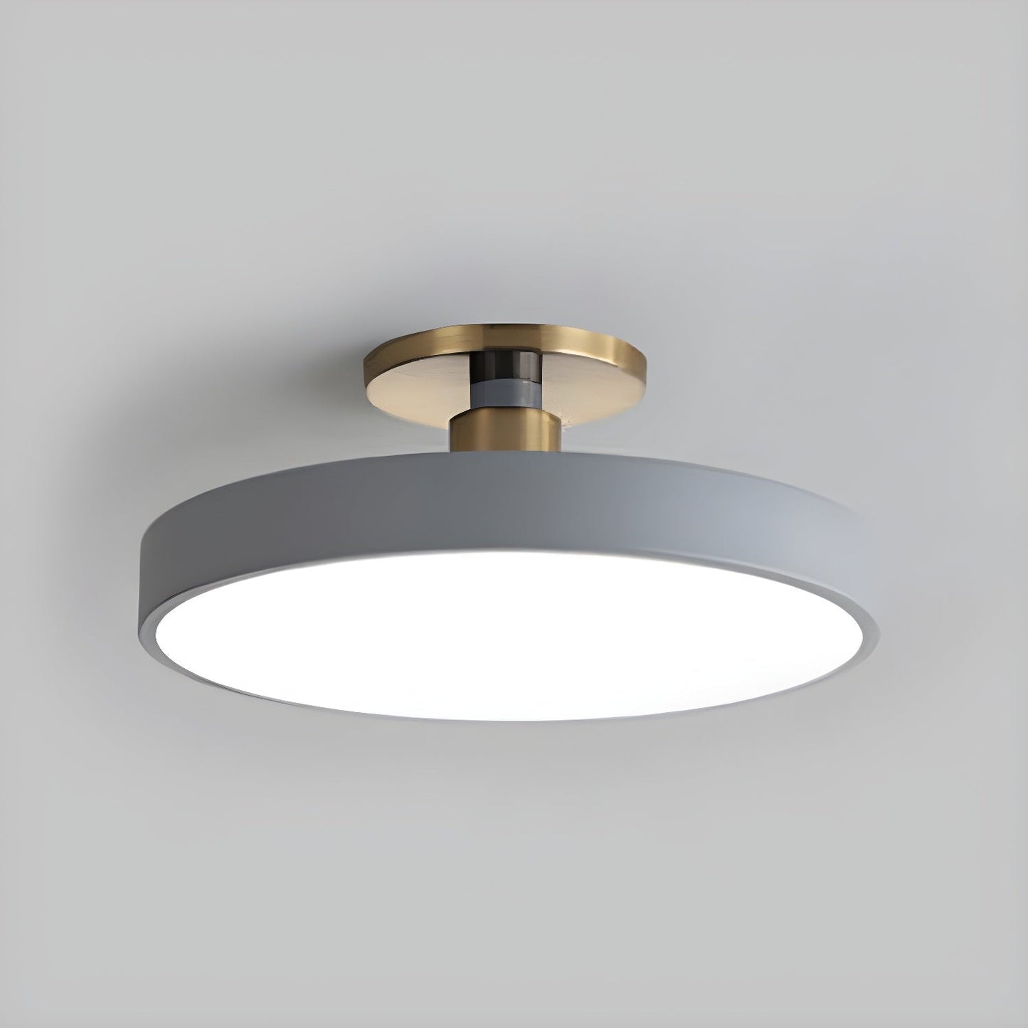 Isla Flush Mount Ceiling Lamp ∅ 11.8″ x H 5.1″ / Grey / Warm Light 1001 Ceiling lamp