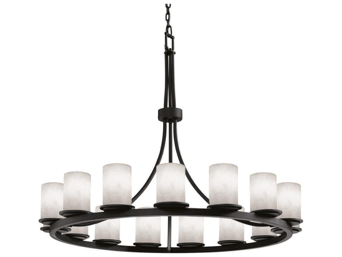Justice Design Group Clouds 21-Light Oversized Cylinder Chandelier