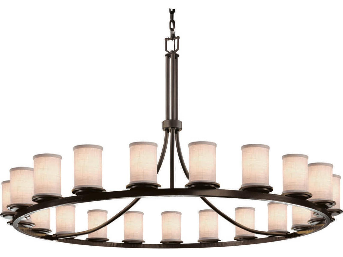 Justice Design Group Textile 21-Light Multi-Tier Chandelier