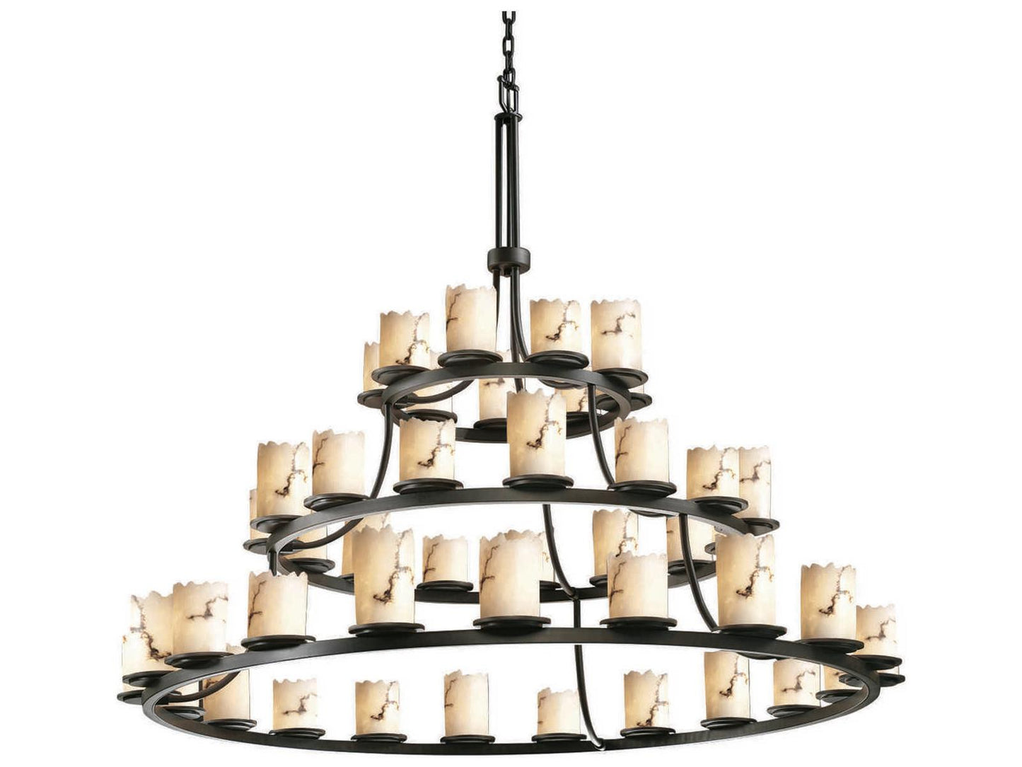 Justice Design Group 45-Light Lumenaria Cylinder Tiered Chandelier