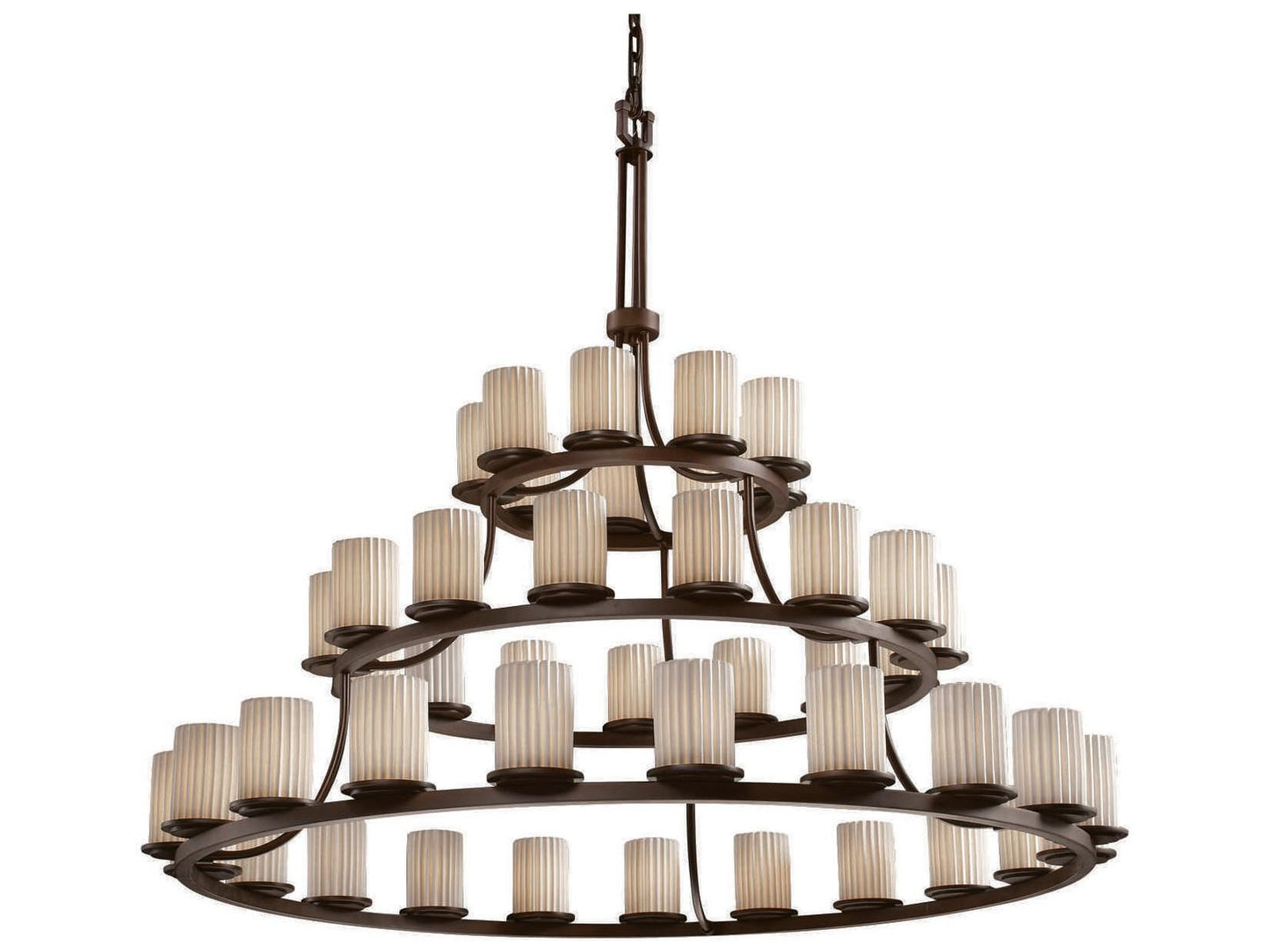 Justice Design Group Limoges 45-Light Cylinder Tiered Chandelier