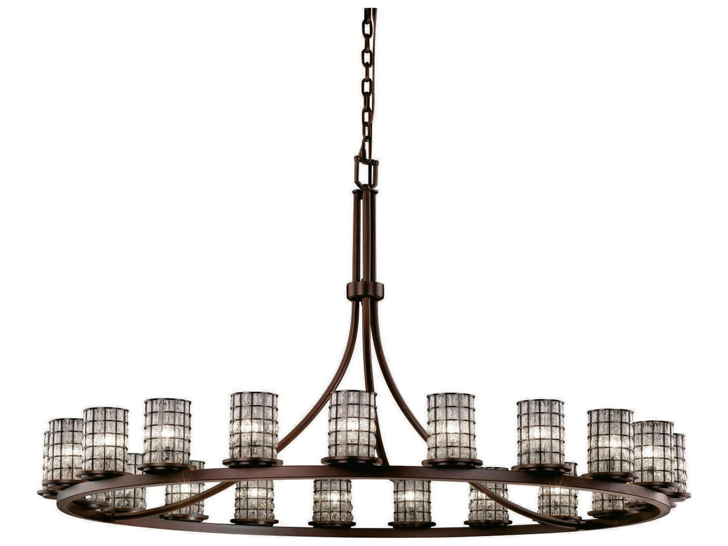 Justice Design Group 21-Light Wire Glass Chandelier
