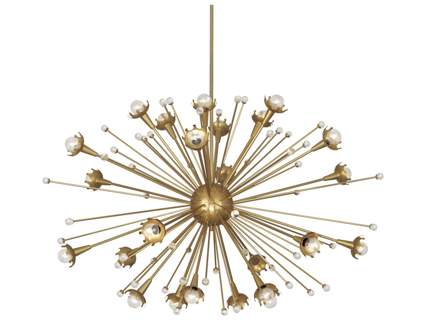 Jonathan Adler 24-Light Giant Sputnik Chandelier in Antique Brass