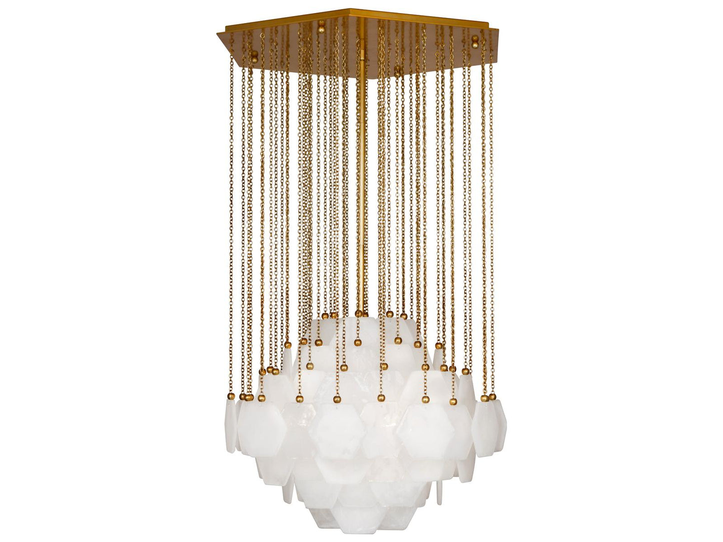 Jonathan Adler Vienna 4-Light Modern Brass Candelabra Chandelier