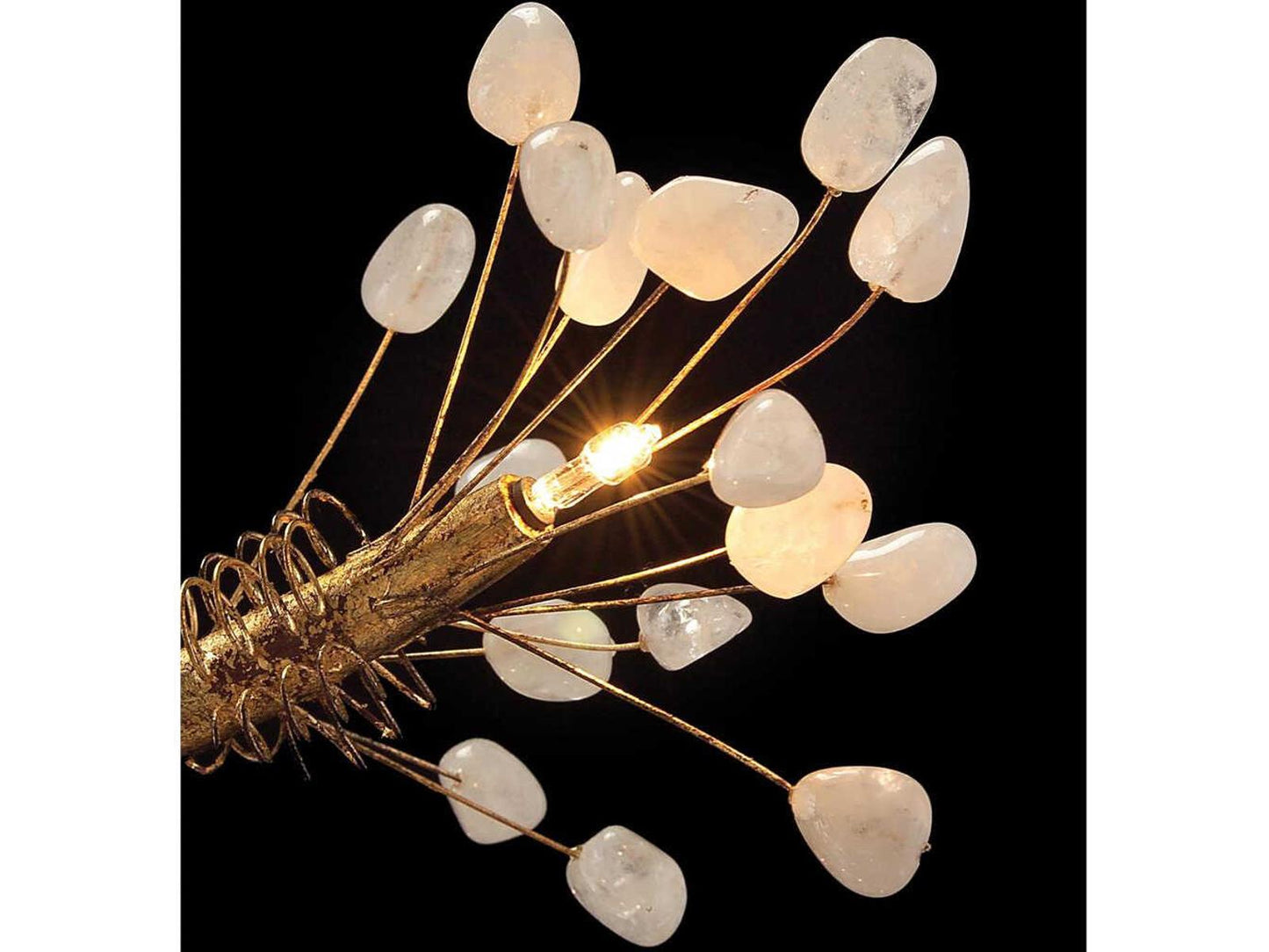 John Richard 16-Light Leah Chandelier with Antique Gold Finish and Crystal Buds