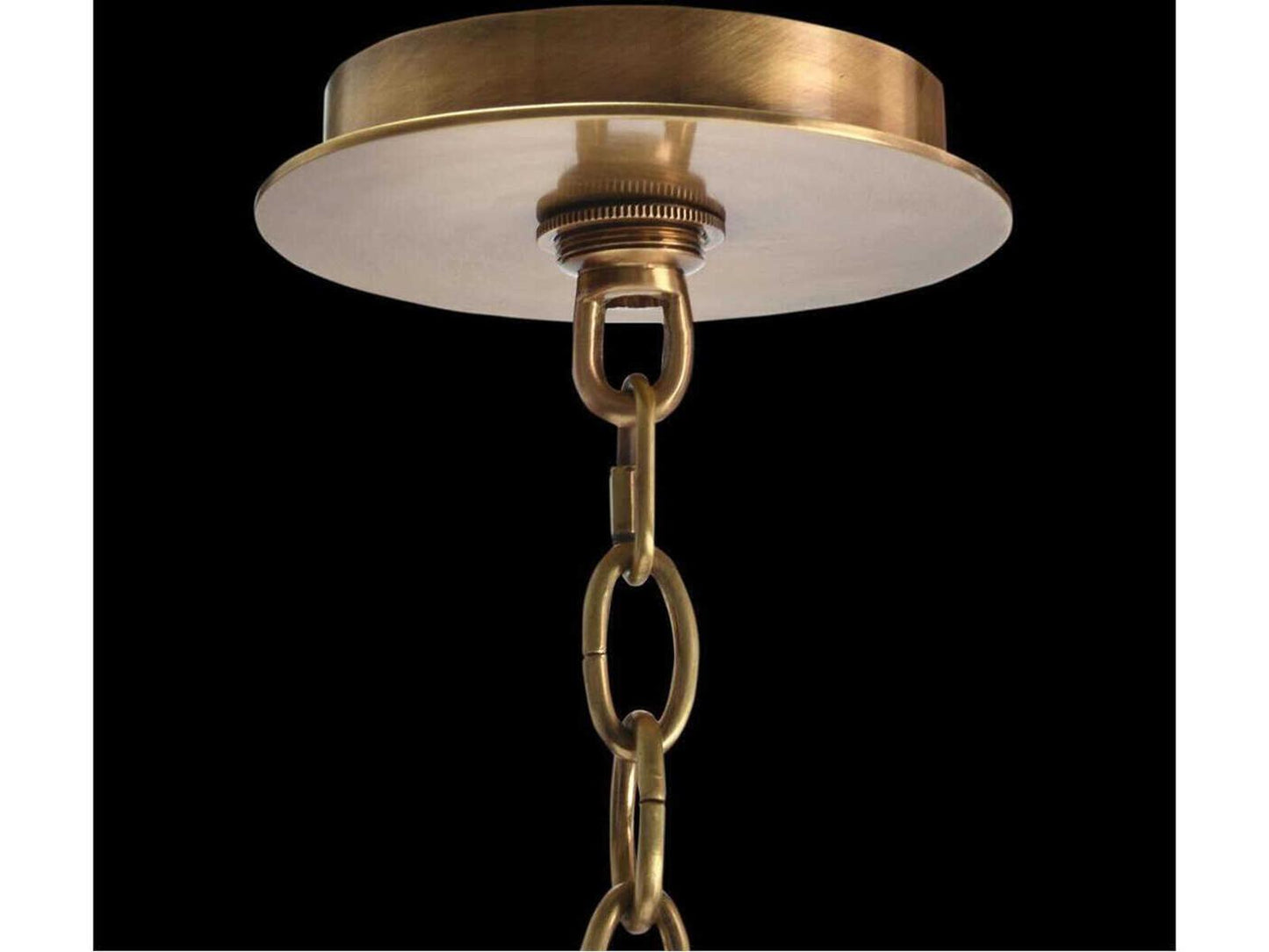 John Richard 6-Light Acrylic Framed Arm Chandelier in Antique Brass