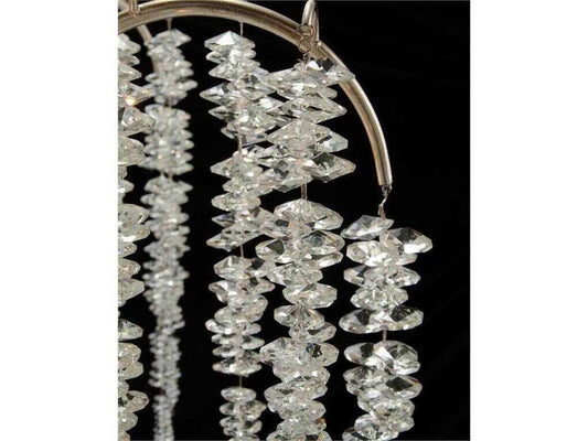 John Richard 6-Light Cascading Crystal Chandelier in Antique Silver Leaf