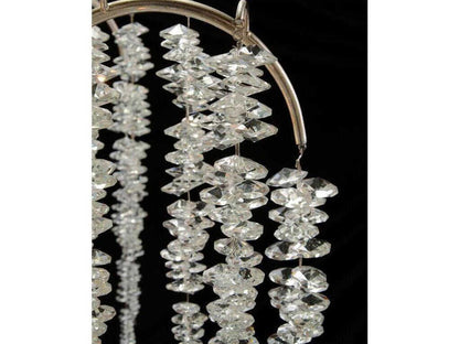 John Richard 6-Light Cascading Crystal Chandelier in Antique Silver Leaf