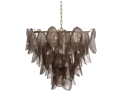 Jamie Young 10-Light Magnolia Chandelier in Smoke Grey Brass