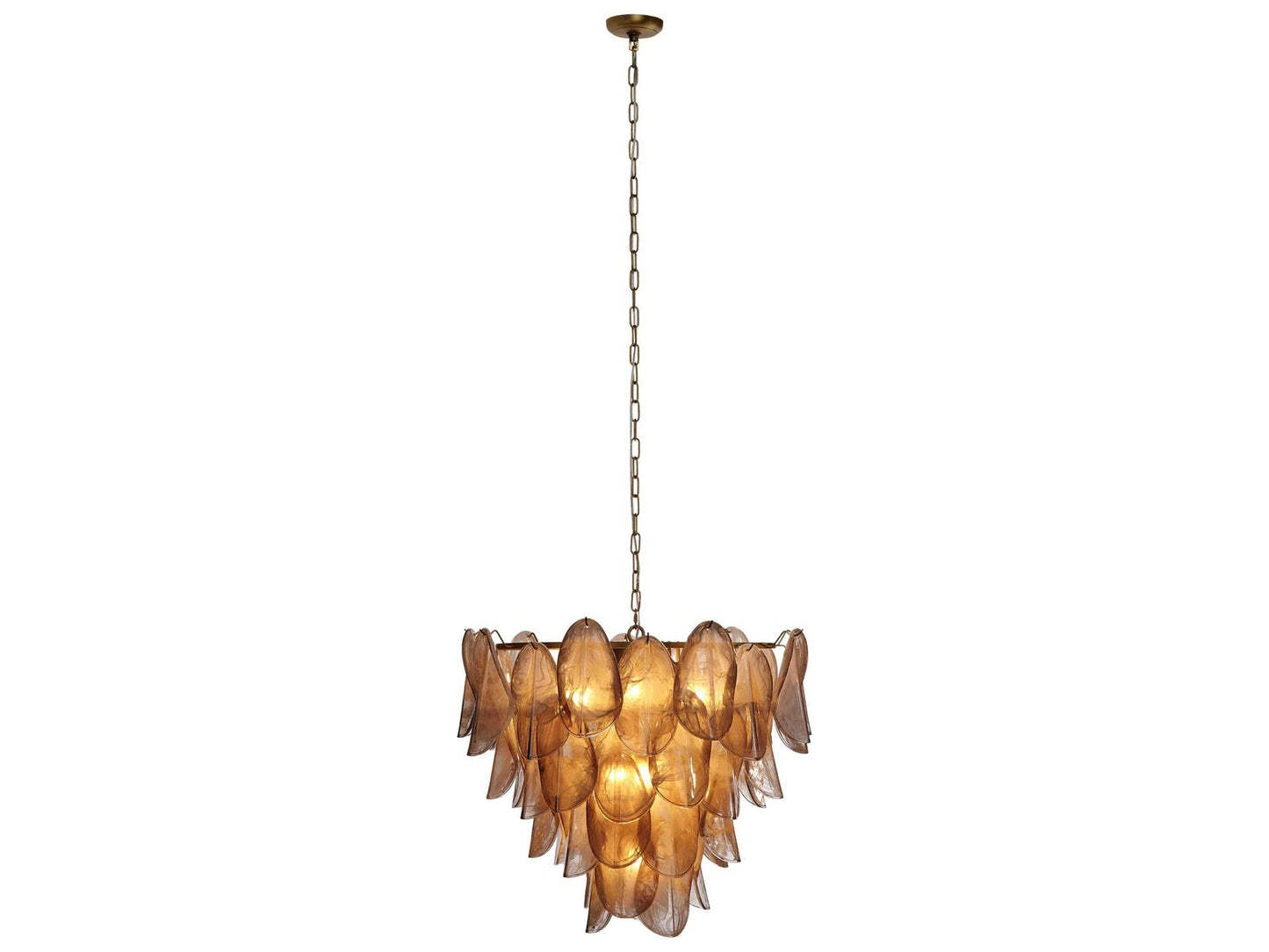 Jamie Young 10-Light Magnolia Chandelier in Smoke Grey Brass