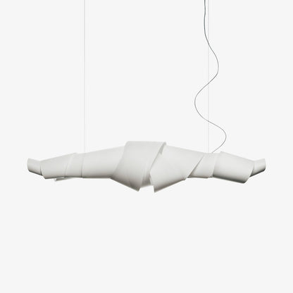 Caterpillar Chandelier ∅ 47.2″ x H 13.8″ / Dia 120cm x H 35cm / White / Warm Light Pendant light