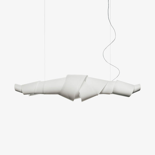 Caterpillar Chandelier ∅ 47.2″ x H 13.8″ / Dia 120cm x H 35cm / White / Warm Light Pendant light