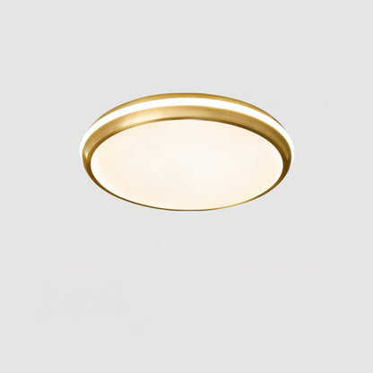 Jameson Ceiling Light ∅ 16.9″ x H 1.8″ / Dia 43cm x H 4.5cm / Brass & White / Warm Light Ceiling lamp