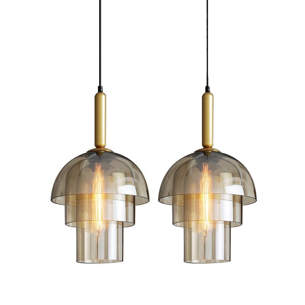 Jolly Pendant Lamp Model B 2 heads: ∅ 11.8″ x H 13″ / Cognac Pendant light