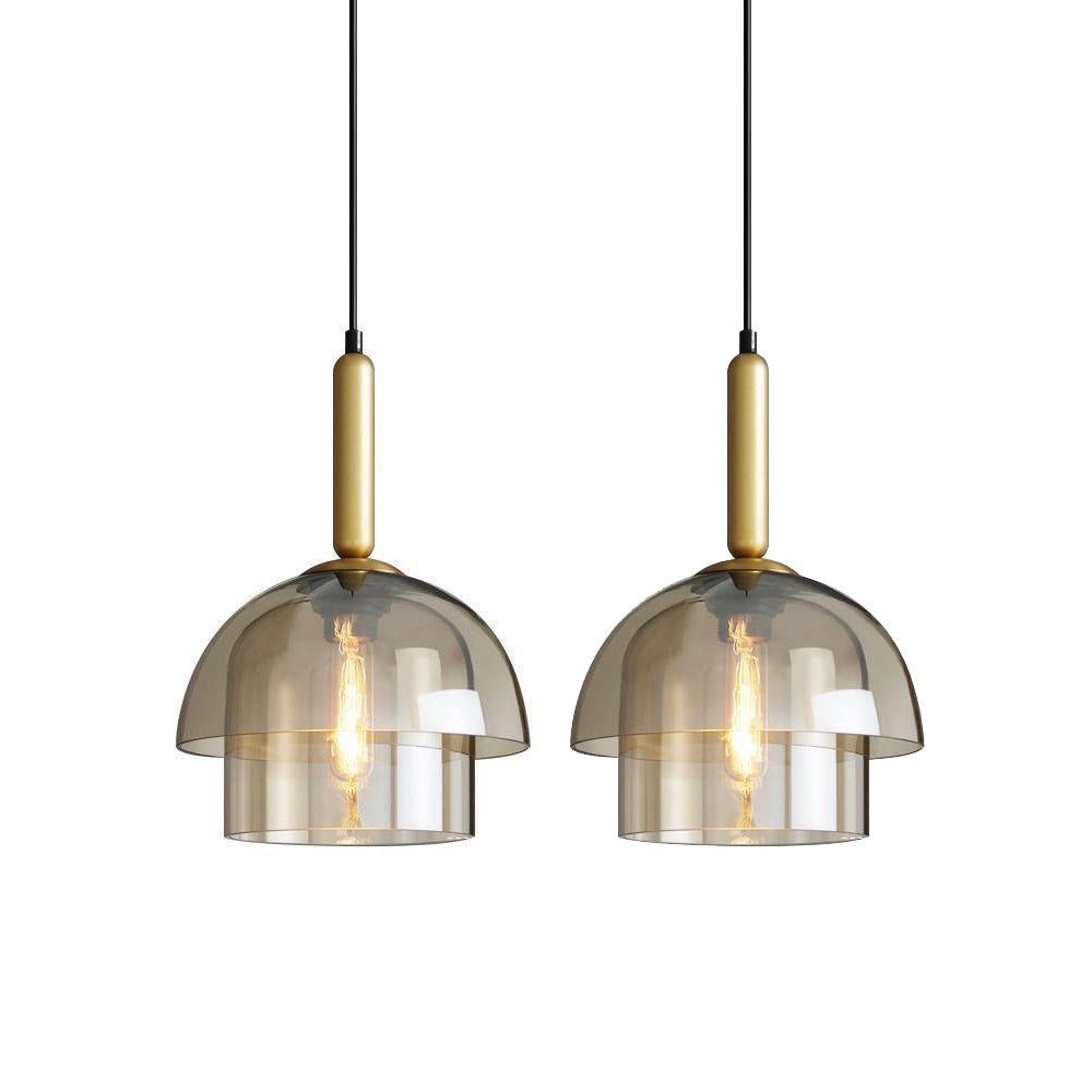 Jolly Pendant Lamp Model A 2 heads: ∅ 11.8″ x H 13″ / Cognac Pendant light