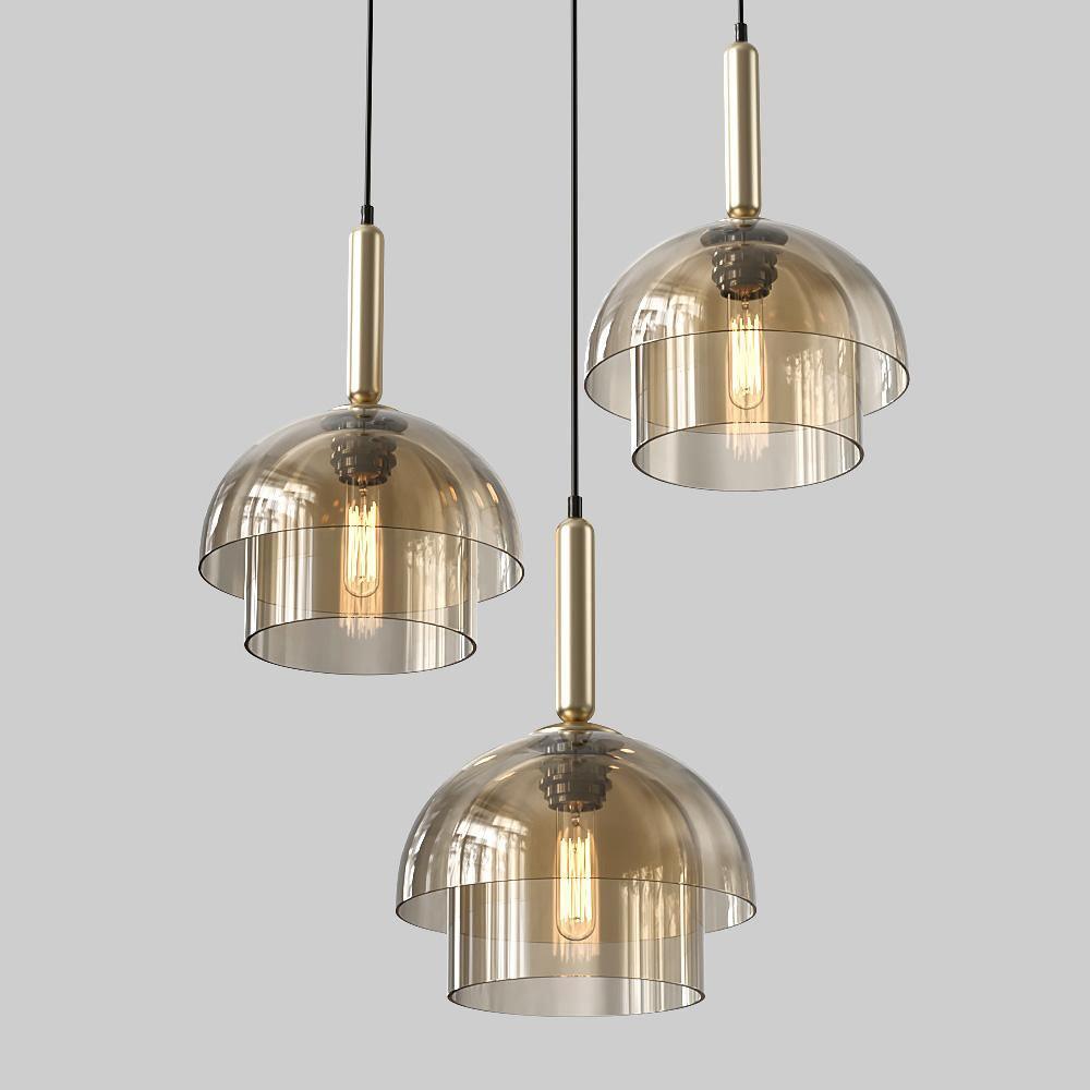 Jolly Pendant Lamp Model A 3 heads: ∅ 11.8″ x H 17″ / Cognac Pendant light