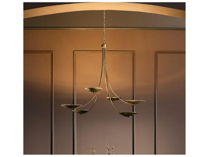 Kichler Palmela 6-Light Champagne Bronze Lacquered Brass LED Bowl Chandelier