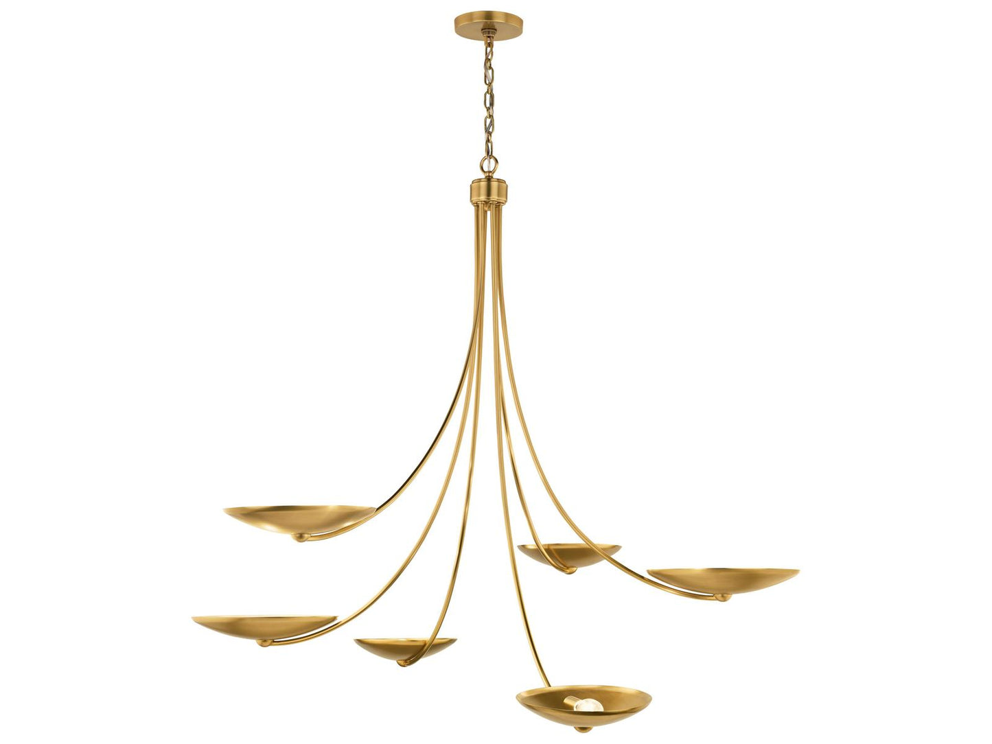 Kichler Palmela 6-Light Champagne Bronze Lacquered Brass LED Bowl Chandelier