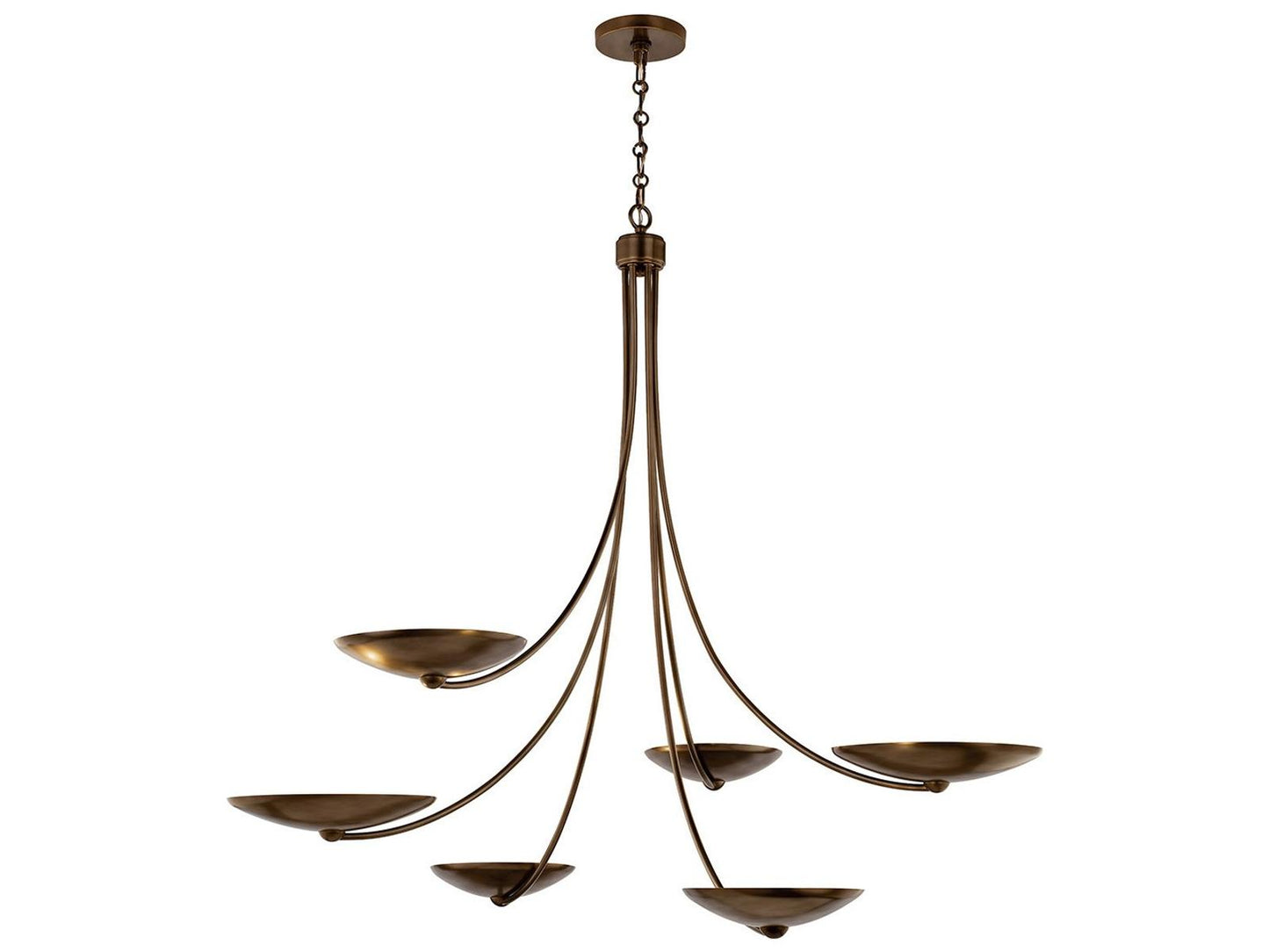 Kichler Palmela 6-Light Champagne Bronze Lacquered Brass LED Bowl Chandelier