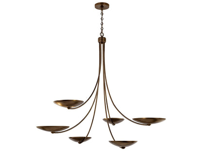 Kichler Palmela 6-Light Champagne Bronze Lacquered Brass LED Bowl Chandelier