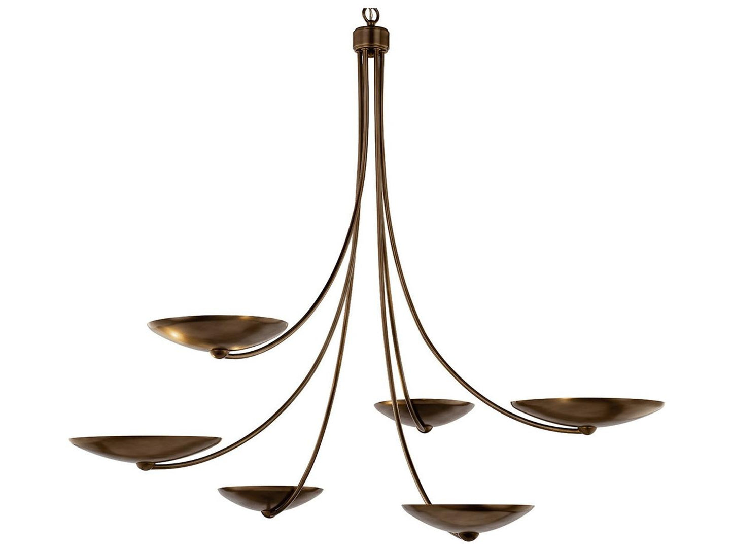 Kichler Palmela 6-Light Champagne Bronze Lacquered Brass LED Bowl Chandelier